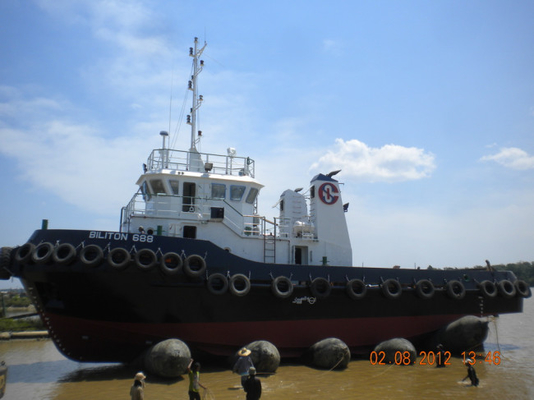 Schwarzes aufblasbares Gummiairbag-Werft-Schiff-Boots-startender Airbag