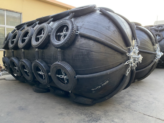 Pneumatische Yokohama-Gummipuffer-Kette ermüden Netto-3300mm x 6500mm aufblasbares Boot